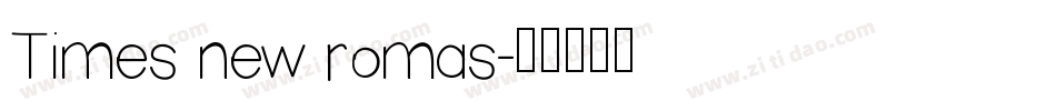 Times new romas字体转换